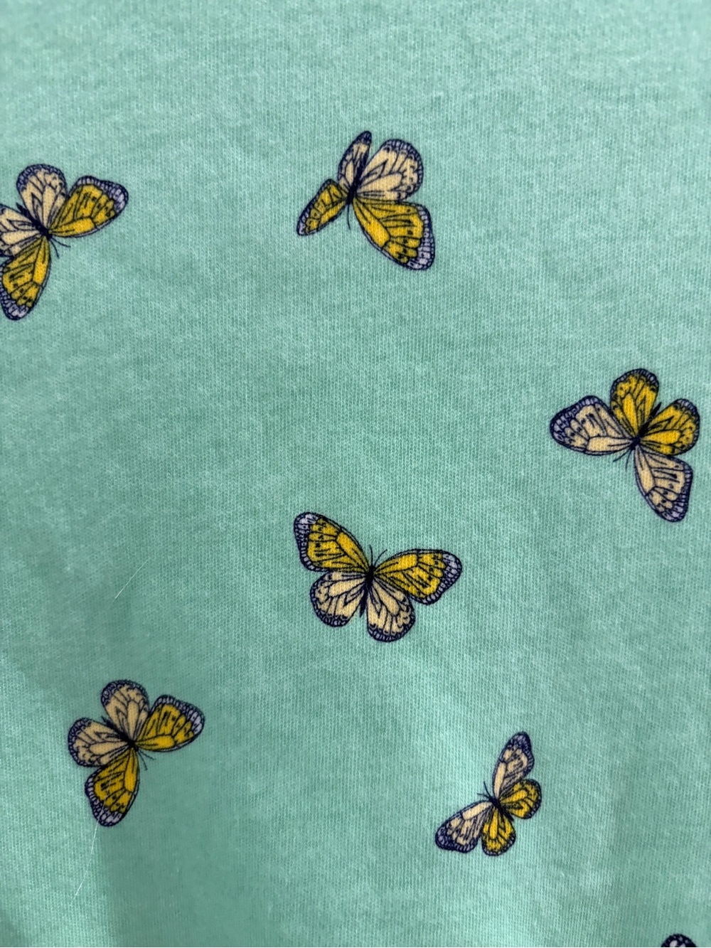 Kim Rogers “Perfectly Soft” Mint Green Butterfly Print Tee, XL - Picture 5 of 6